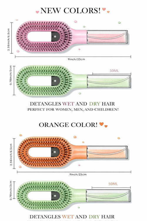 2in1 Hair Brush with Water Mist Spray