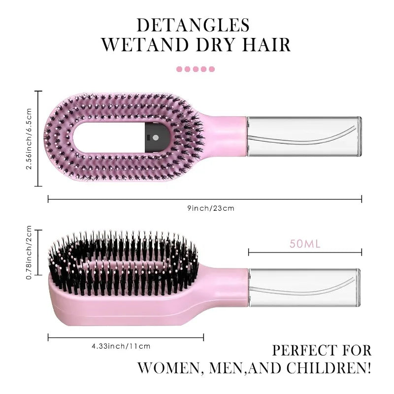 2in1 Hair Brush with Water Mist Spray