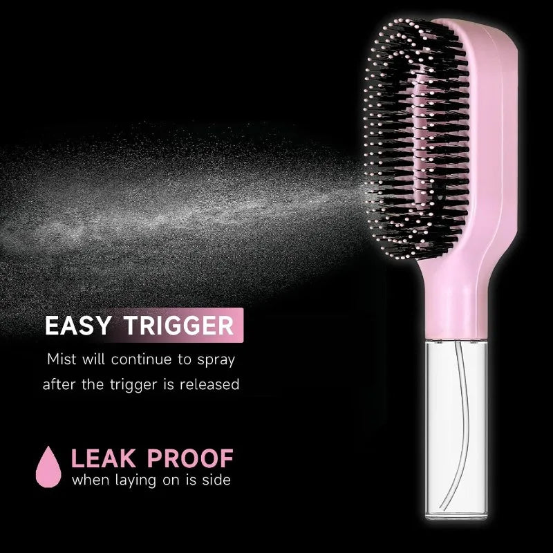 2in1 Hair Brush with Water Mist Spray
